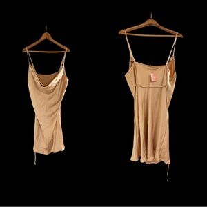 NEW WITH TAGS Motel Rocks Tan Chemise Dress